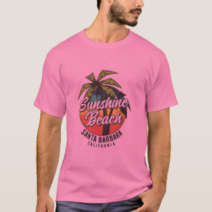 Sunshine Beach Santa Barbara Vintage Surf Design T-Shirt