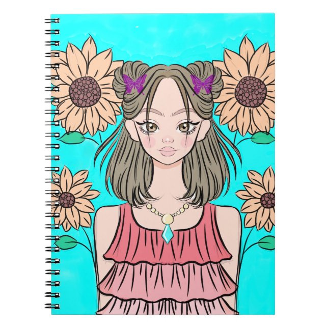 Sunshine beauty turquoise notbook notebook (Front)