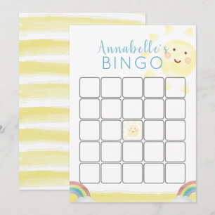 Sunshine Birthday Bingo Game Card
