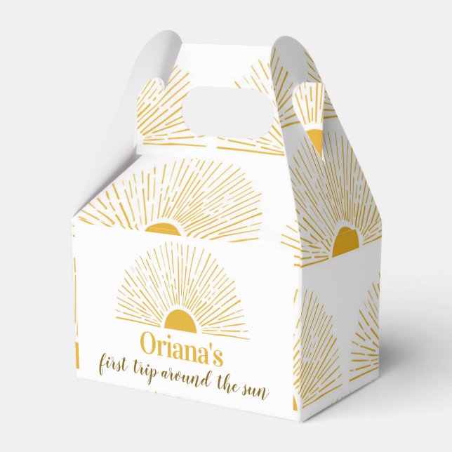 Sunshine Birthday Favor Box (Front Side)