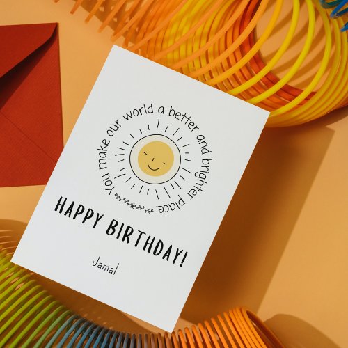 Sunshine Birthday Folded Greeting Card