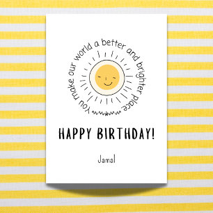Sunshine Birthday Greeting Card