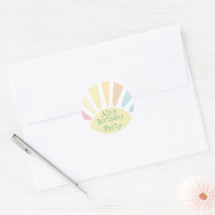 Sunshine Birthday Party Classic Round Sticker