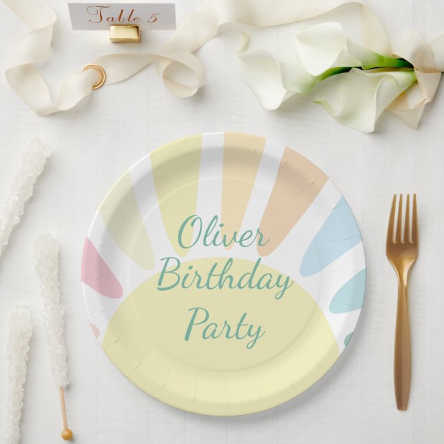 Sunshine  Birthday Party Paper Plates (Wedding)