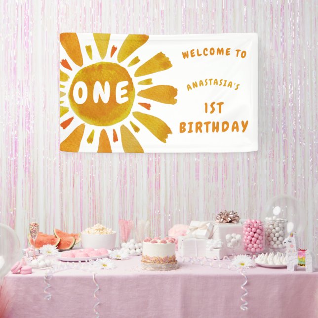 Sunshine birthday welcome  banner (Party)