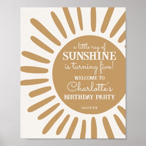 sunshine birthday welcome sign