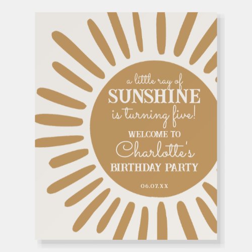 sunshine birthday welcome sign