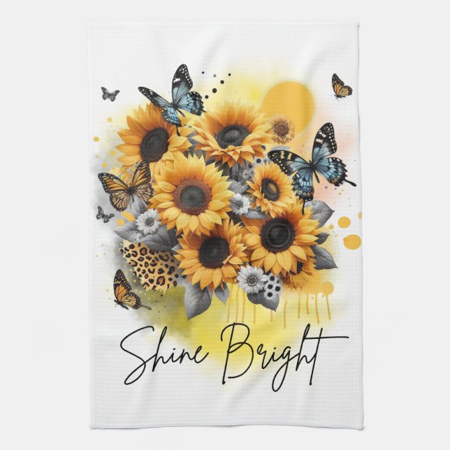 Sunshine Bloom Kitchen Towel (Vertical)