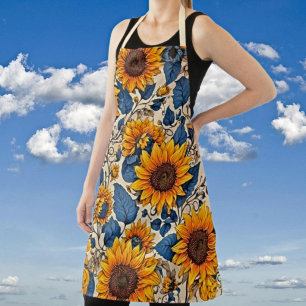 Sunshine Bloom Sunflower Apron for Cooking Lovers