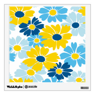 Sunshine Blue Sky Blooming Daisy  Wall Decal