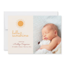 Sunshine Boho 2 photo Baby Announcement