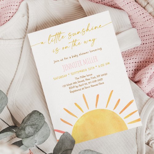 Sunshine Boho Baby Shower Invitation