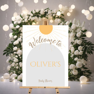 Sunshine Boho Baby Shower Welcome Foam Board