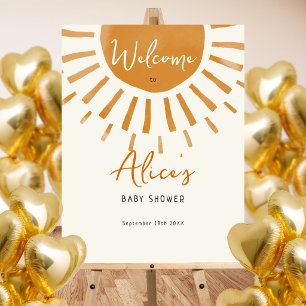 Sunshine Boho Baby Shower Welcome Sign