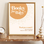 Sunshine Boho Books For Baby Thank You Poster at Zazzle