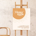 Sunshine Boho Diaper Raffle Baby Shower Poster at Zazzle