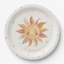 Sunshine Boho Pink Sun 1st Birthday