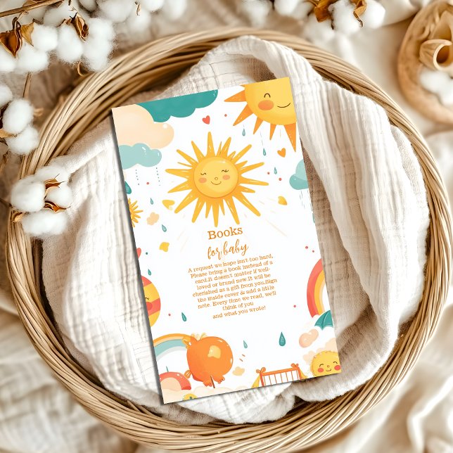 Sunshine Boho Sun Gender-Neutral  Books for Baby Enclosure Card (Creator Uploaded)