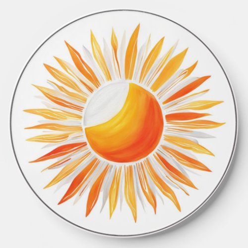 Sunshine Boho Yellow Orange Spiritual Cute Spring Wireless Charger