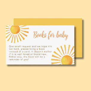 Sunshine Book Request Baby Shower Enclosure Card