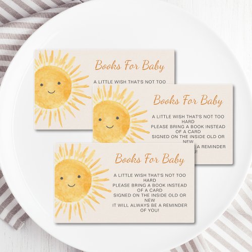 Sunshine Books For Baby Boho Baby Shower  Enclosure Card