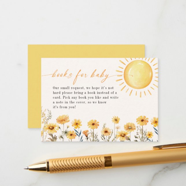 Sunshine Books For Baby Enclosure Card (Front/Back In Situ)
