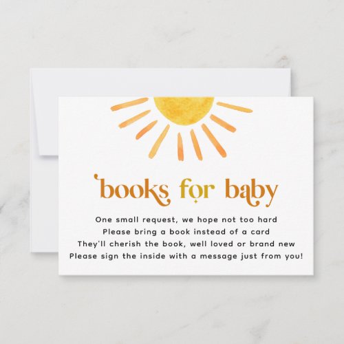 Sunshine Books for Baby Invitation