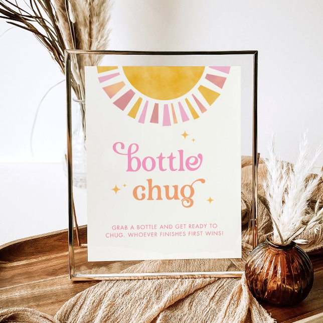 Sunshine Bottle Chug Baby Shower Game Sign (Creator Uploaded)
