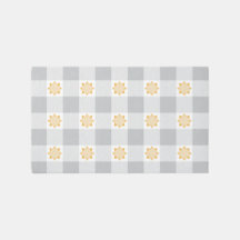 Sunshine Buffalo Check - gray + goldenrod yellow