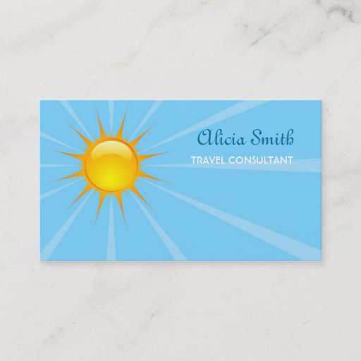 Customizable Sunshine Business Card