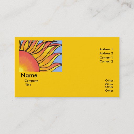 Customizable Sunshine Business Card Template