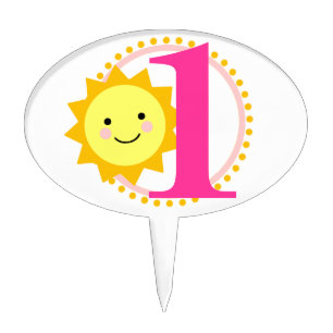 Sunshine Cake Pick - 1st Birthday