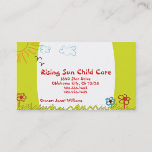 Sunshine Child Care Business Card