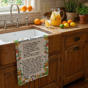 Sunshine Citrus Punch Recipe - Summer Fruit Kitchen Towel