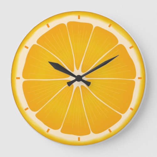 Sunshine Citrus Summer Time Wall Large Clock