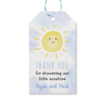Sunshine Clouds Blue Boy Baby Shower Gift Tags