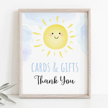 Sunshine Clouds Blue Boy Cards & Gifts Sign