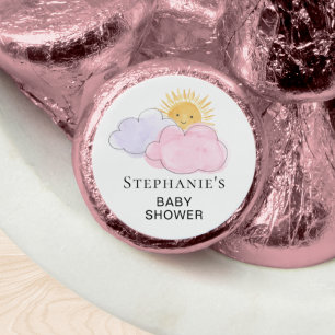 Sunshine Clouds Pink Girl's Baby Shower Hershey®'s Kisses®