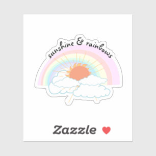 Sunshine Clouds Rainbows Sticker