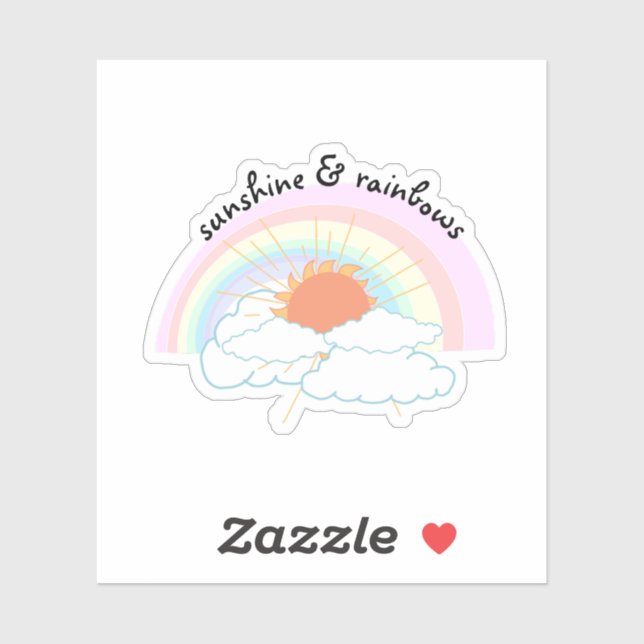 Sunshine Clouds Rainbows Sticker (Sheet)