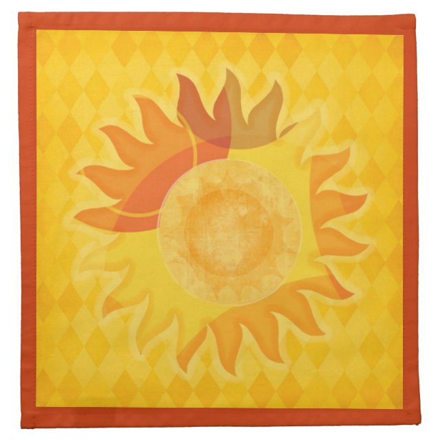 Sunshine Cocktail Napkin (orange) (Front)