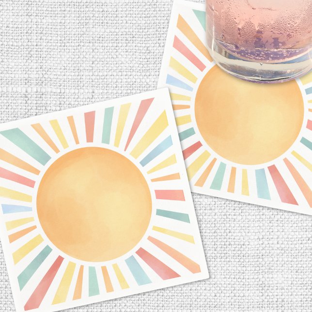 Sunshine Colorful Summer Sun Napkins (Sunshine Colorful Summer Sun Napkins)