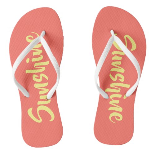 Sunshine Coral Flip Flops