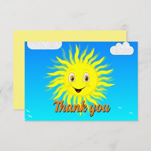 Sunshine Custom Message Thank You Card