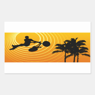 sunshine cycles rectangular sticker