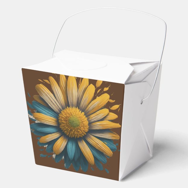 Sunshine Daisy  radiant  design cap Favor Boxes (Front)