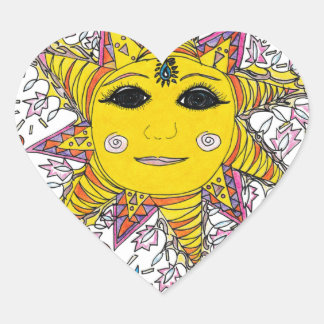 Sunshine Daze Heart Sticker