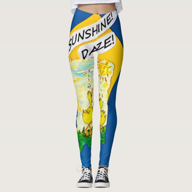 "Sunshine Daze" Women's Leggings (Front)