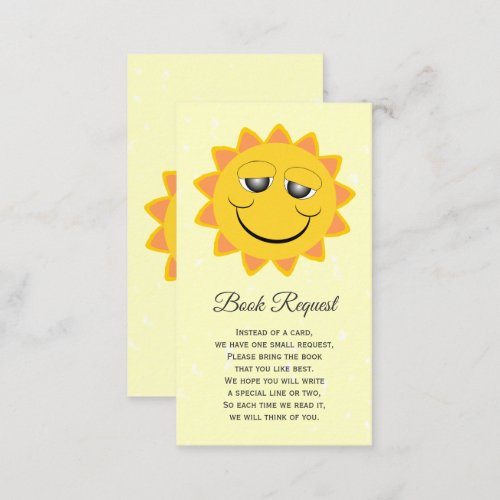 Sunshine Design Baby Shower Enclosure Card