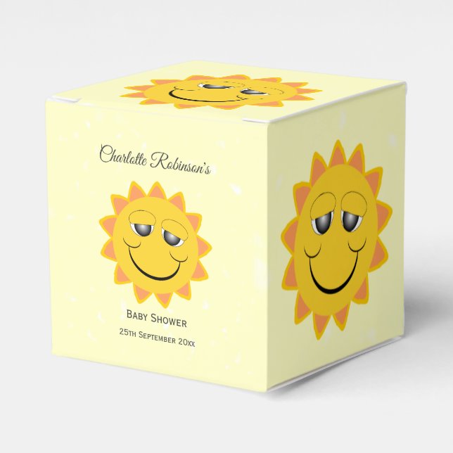 Sunshine Design Baby Shower Favor Boxes (Front Side)